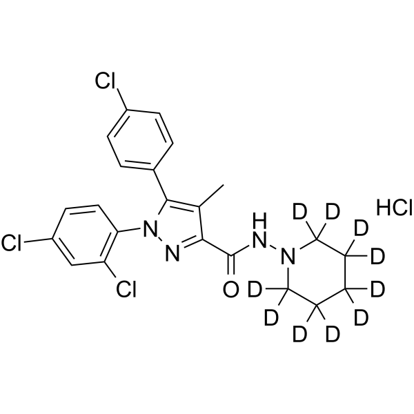Rimonabant-d10 hydrochloride (rimonabant d10 hydrochloride) 1044909-61-6